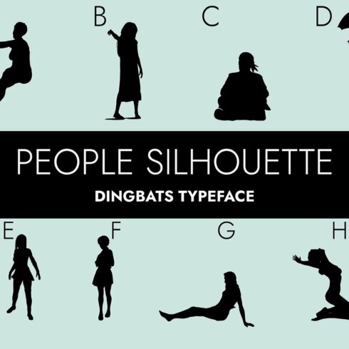 People Silhouettes Dingbats Font cover image.