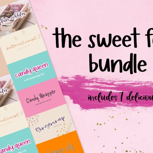 The Sweet Font Bundle cover image.