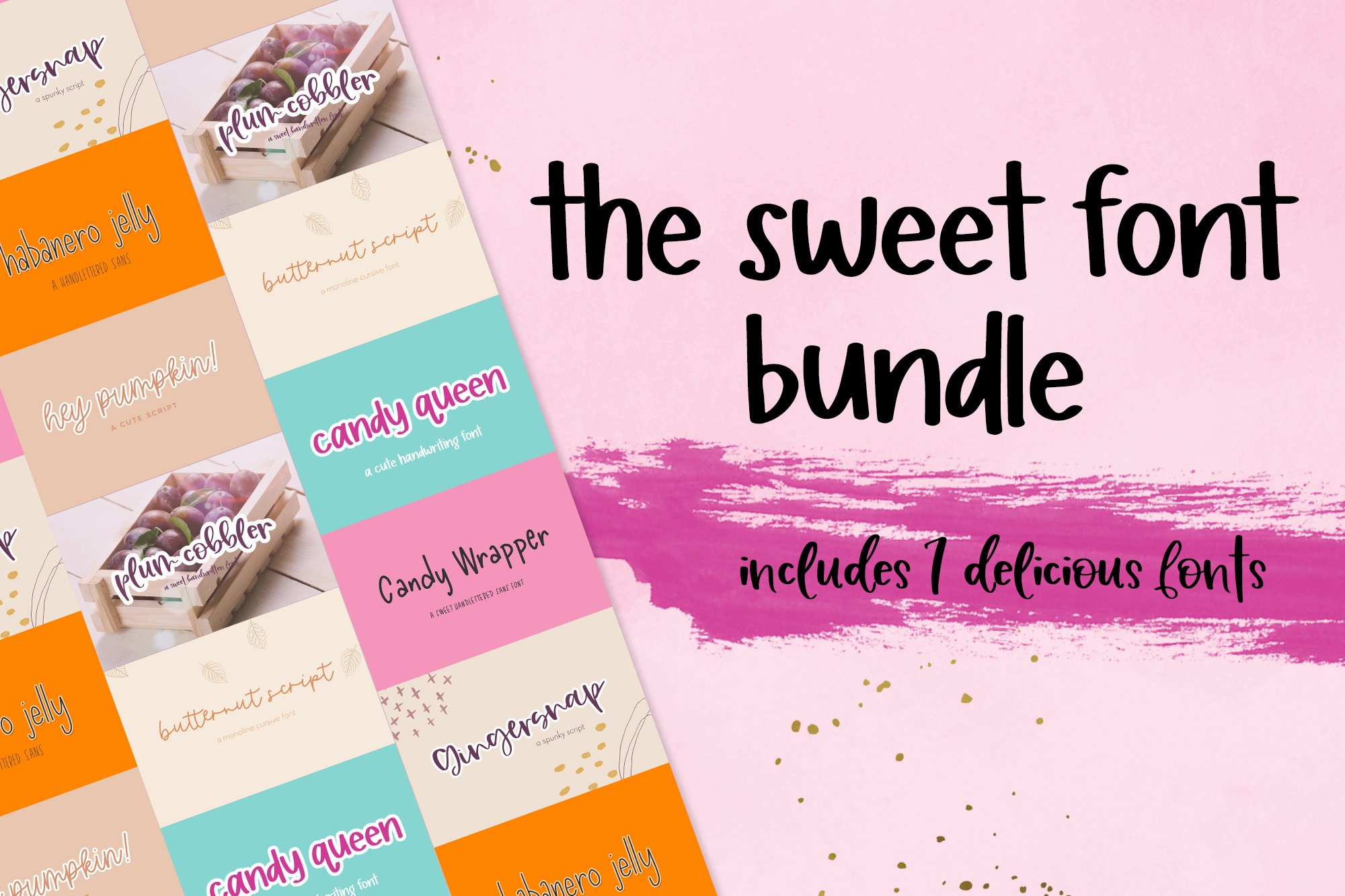 The Sweet Font Bundle cover image.