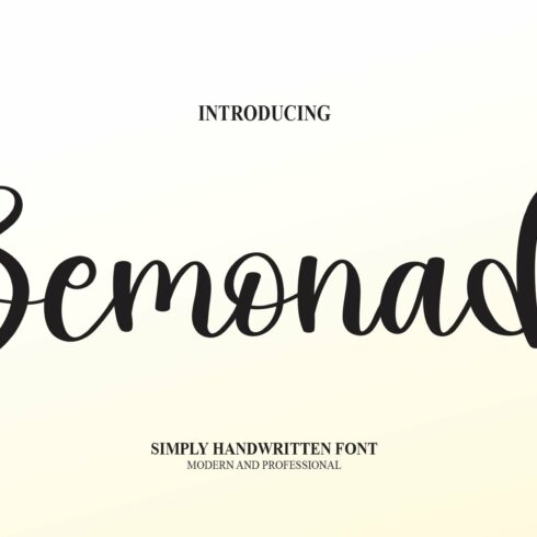 Bemonade | Script Font cover image.