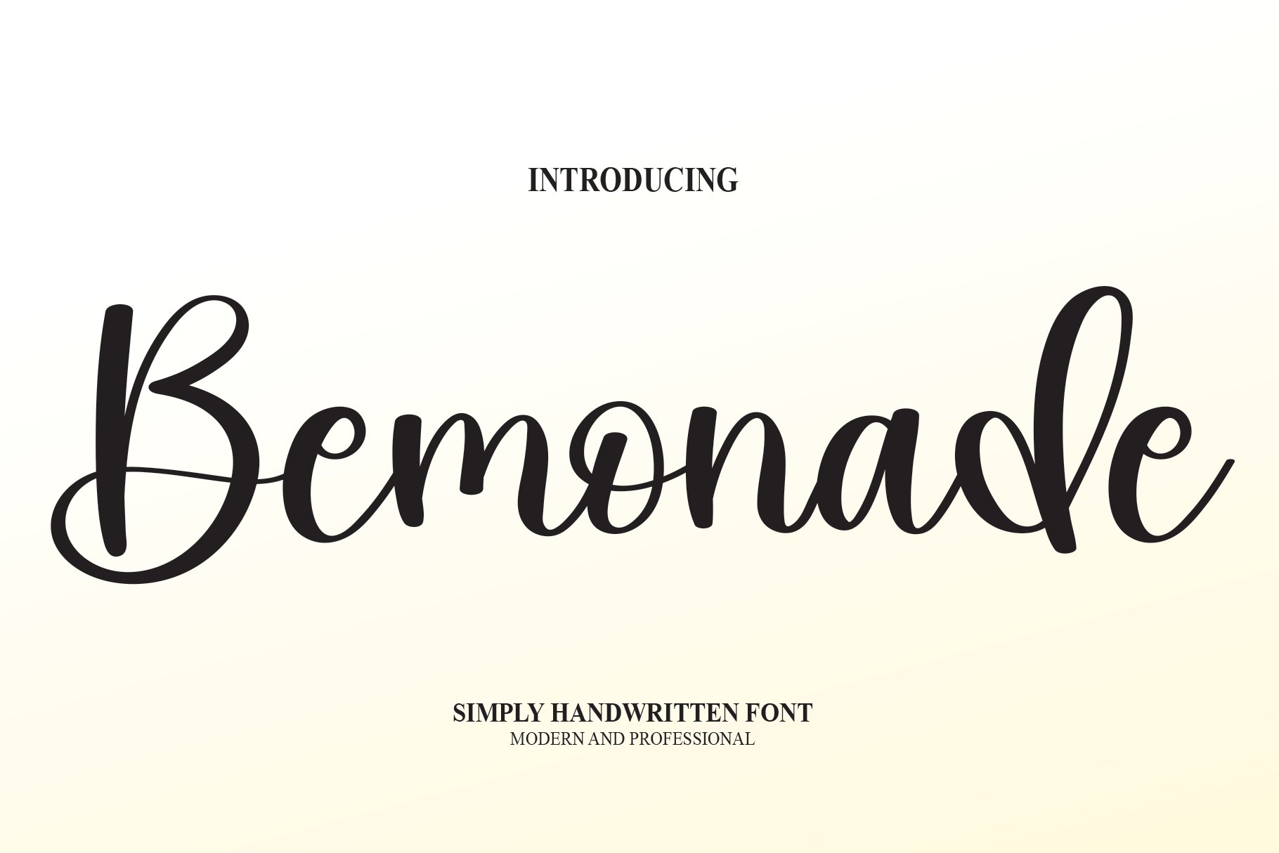 Bemonade | Script Font cover image.