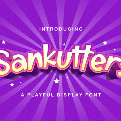 Sankutters - Playful Display Font cover image.