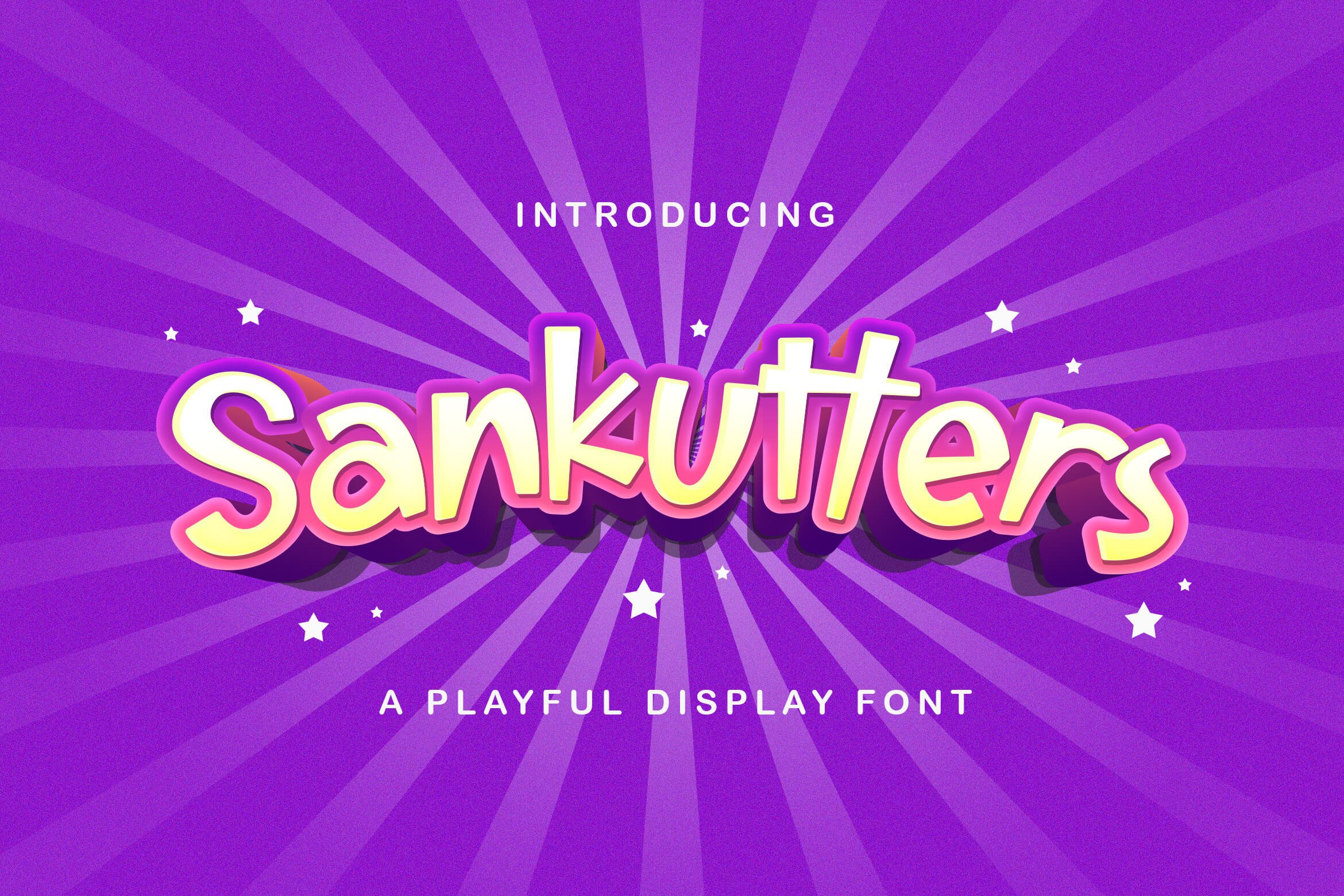 Sankutters - Playful Display Font cover image.