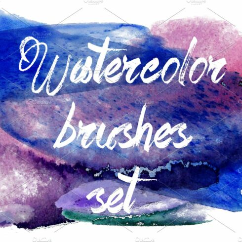 Watercolor brushes set.cover image.
