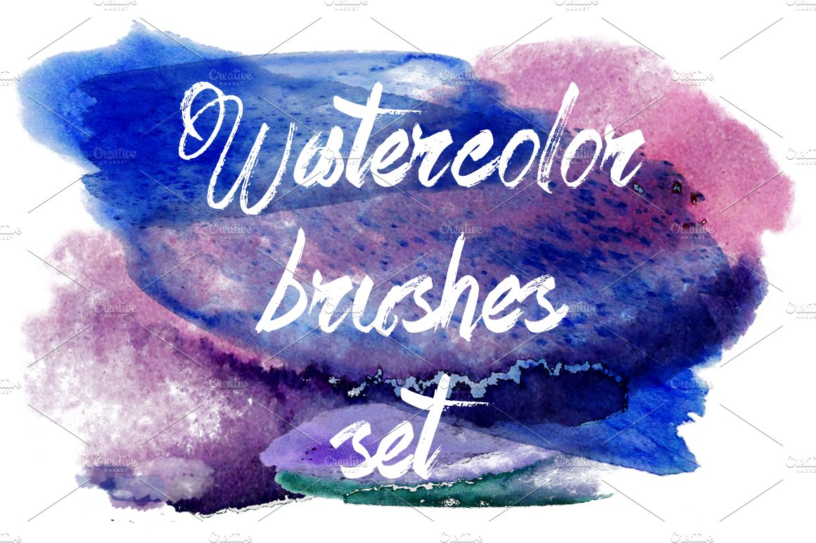 Watercolor brushes set.cover image.