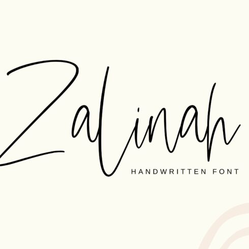 Zalinah Handwritten Font cover image.