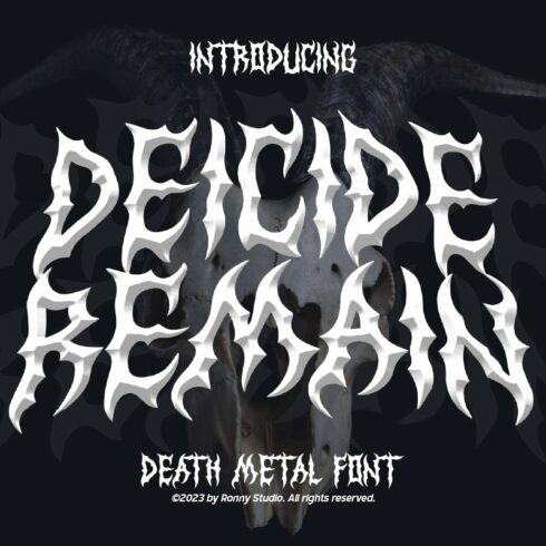 Deicide Remain - Death Metal Font cover image.
