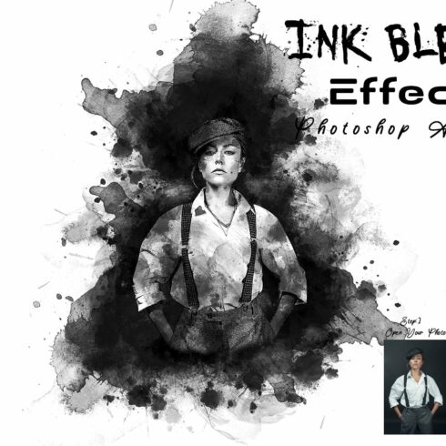 Ink Bleed Effect Photoshop Actioncover image.