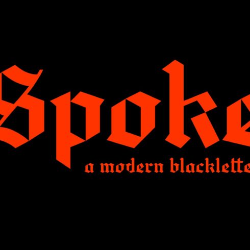 Spoke - Blackletter Typeface cover image.