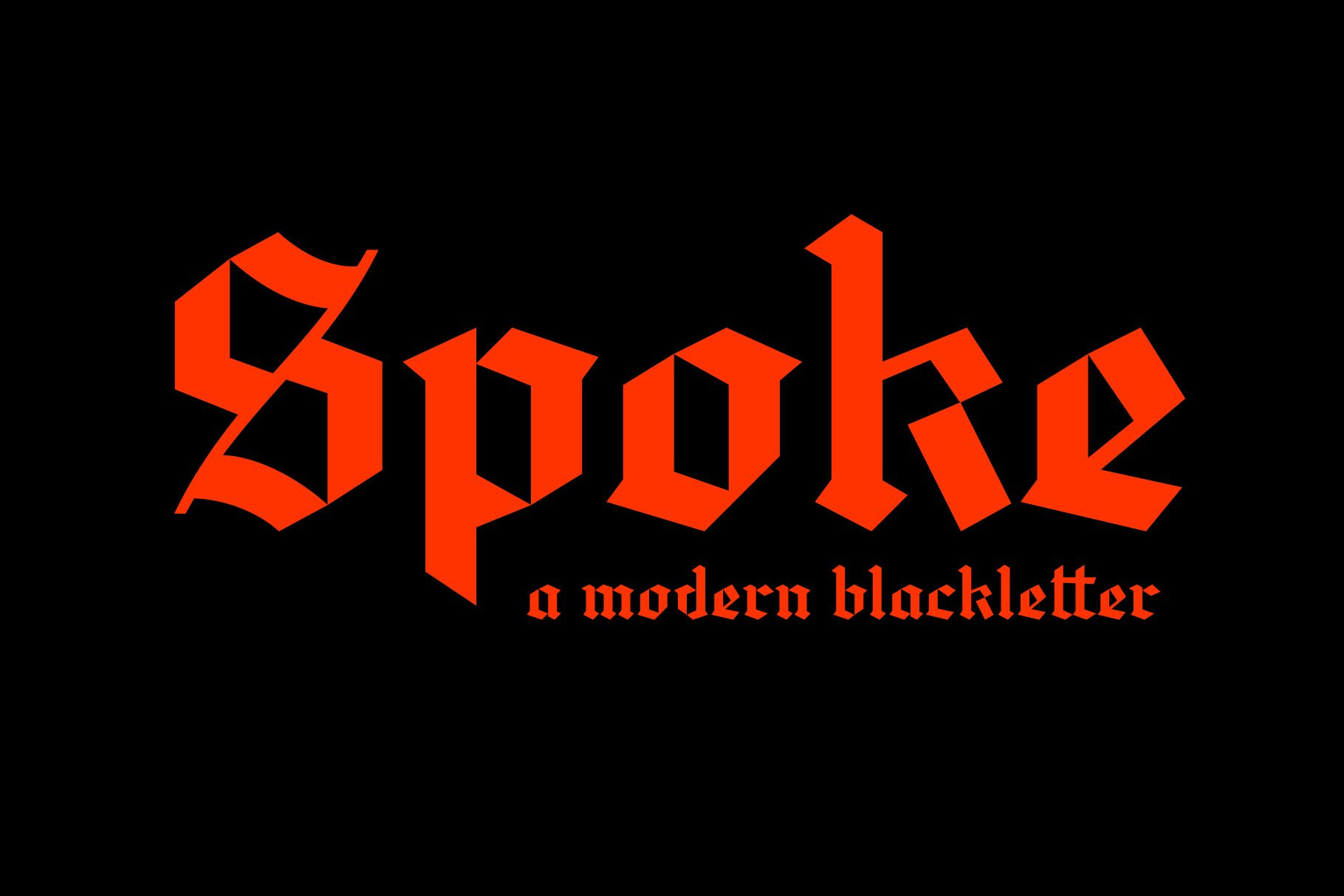 Spoke - Blackletter Typeface cover image.