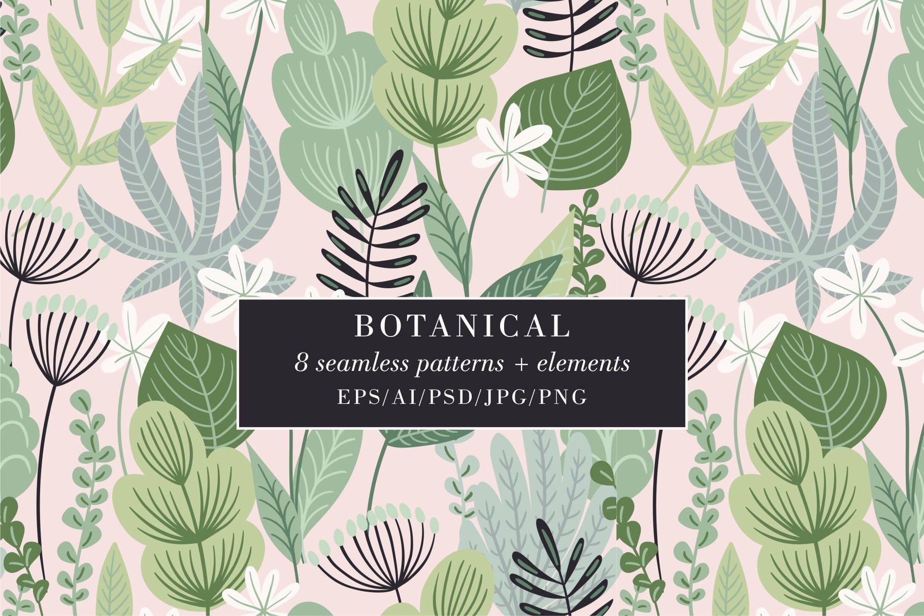 Botanical patterns & elements cover image.