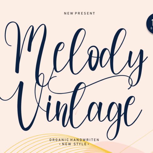 Melody Vintage | handwritten font cover image.