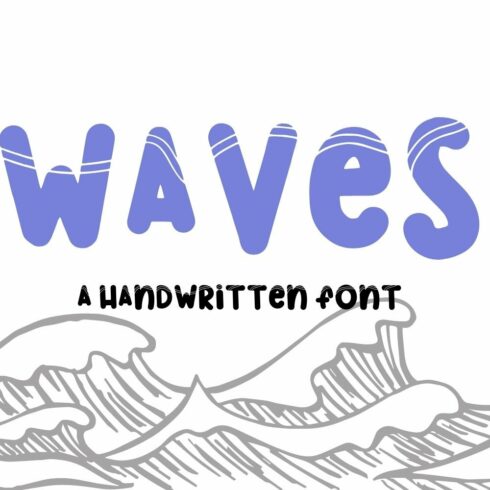 Waves Handwritten Bubble Font cover image.