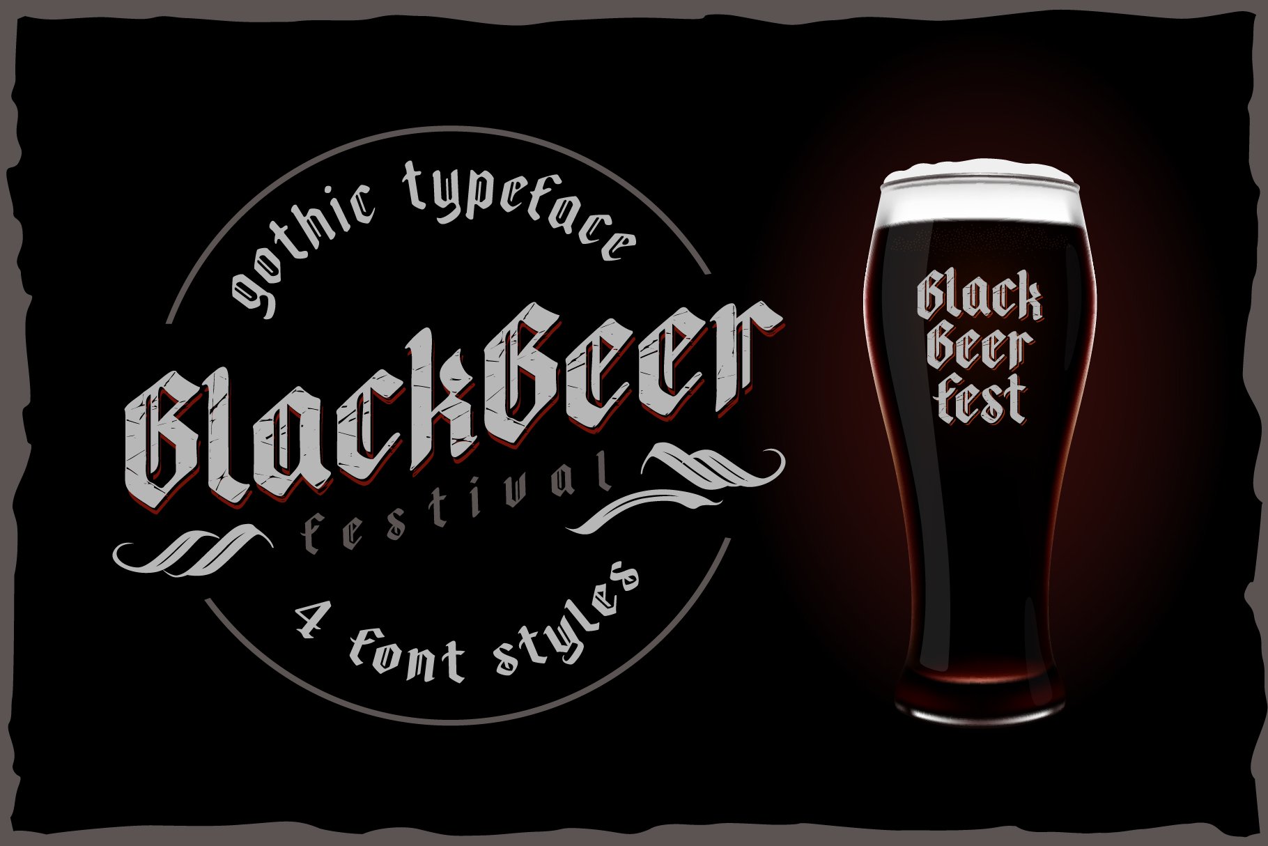 Blackbeer - strong gothic typeface cover image.