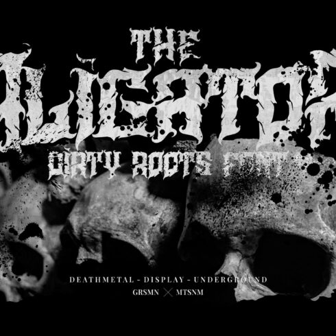 Aligator - Deathmetal Font cover image.
