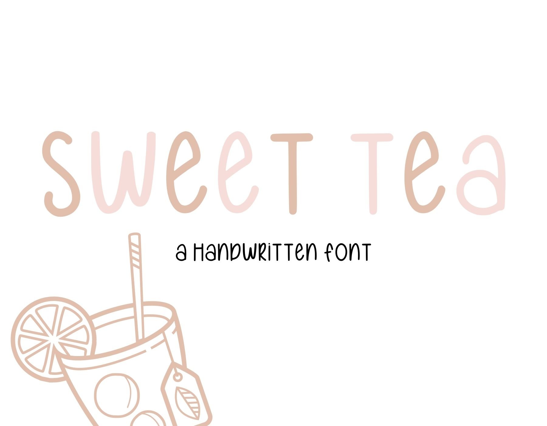 Sweet Tea Handwritten Font cover image.