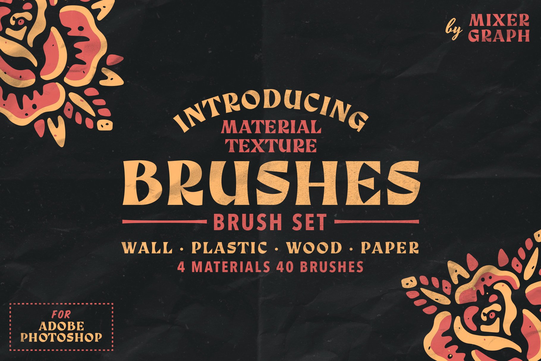 Material Texture Brushes Photoshopcover image.
