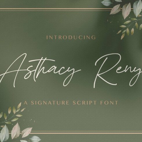 Asthacy Reny - Handwritten Font cover image.