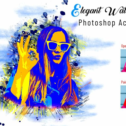 Elegant Watercolor Photoshop Actioncover image.