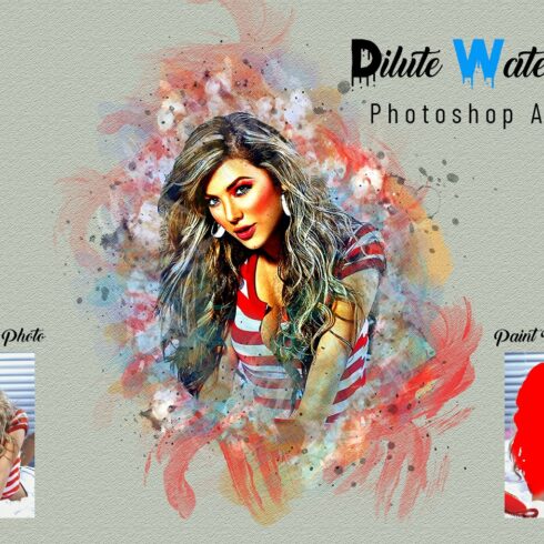 Dilute Watercolor Photoshop Actioncover image.