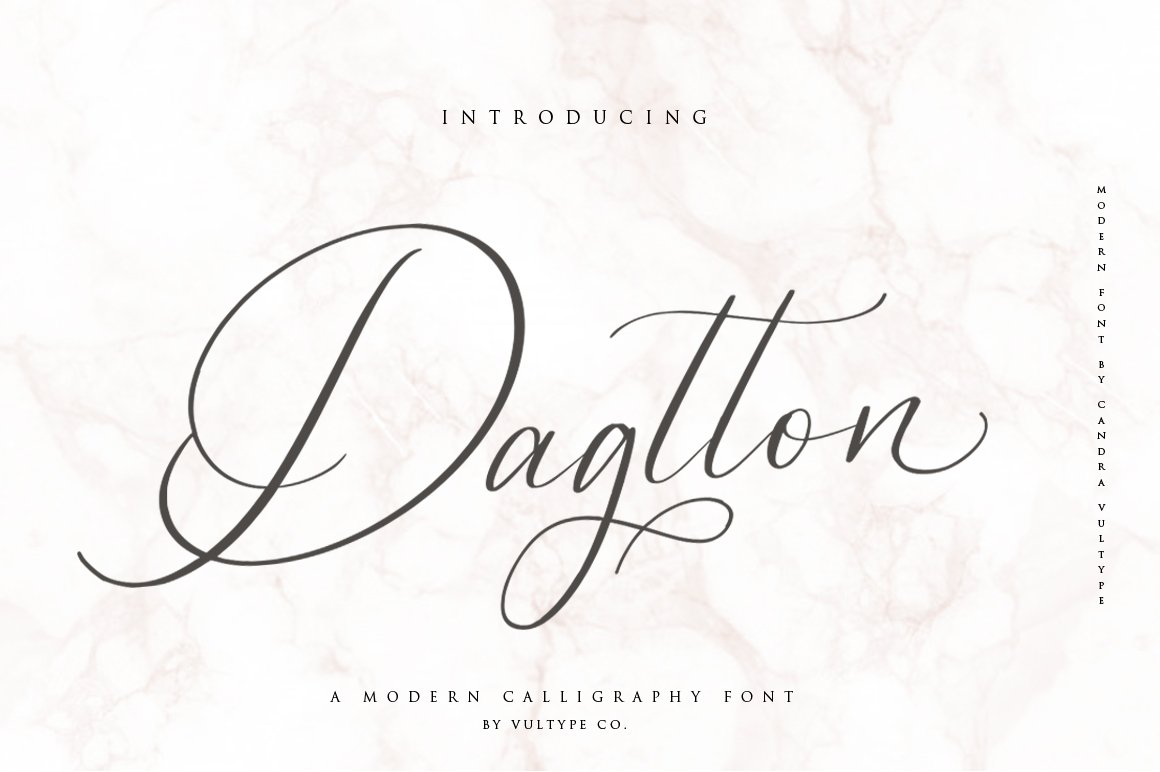 Dagtton - Wedding Calligraphy Font cover image.