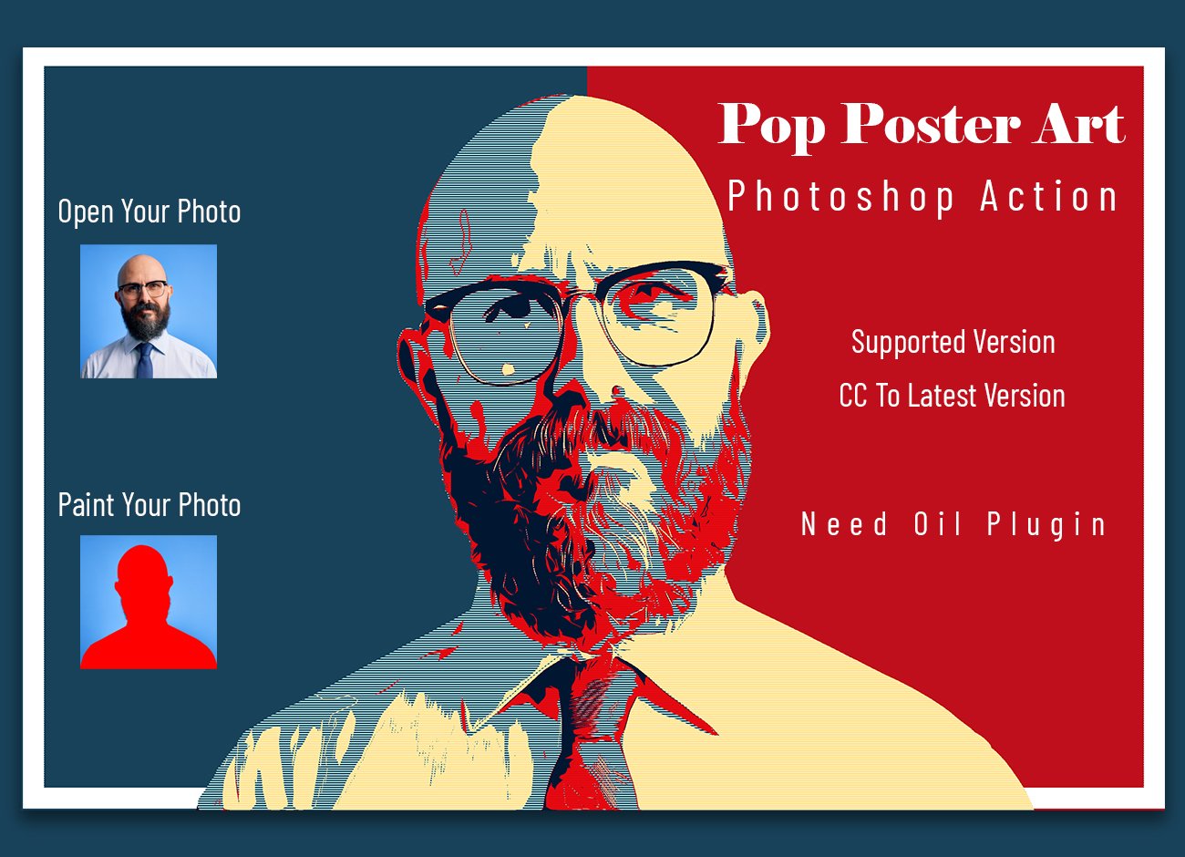 Pop Poster Art Photoshop Actioncover image.