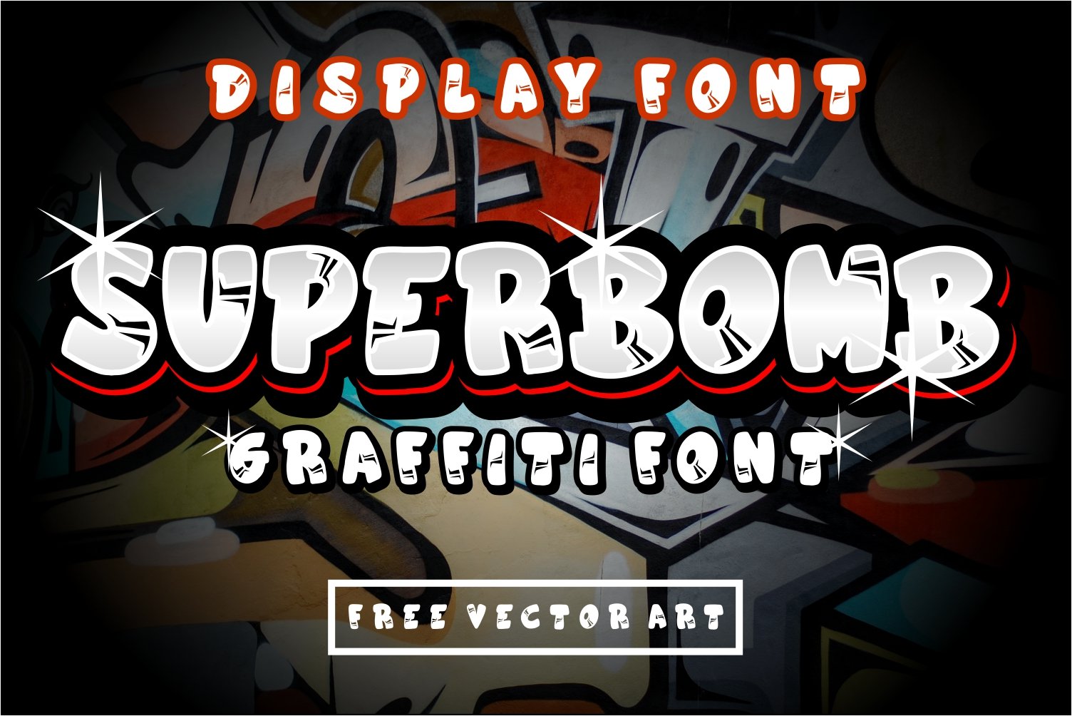 superbomb graffiti display font cover image.