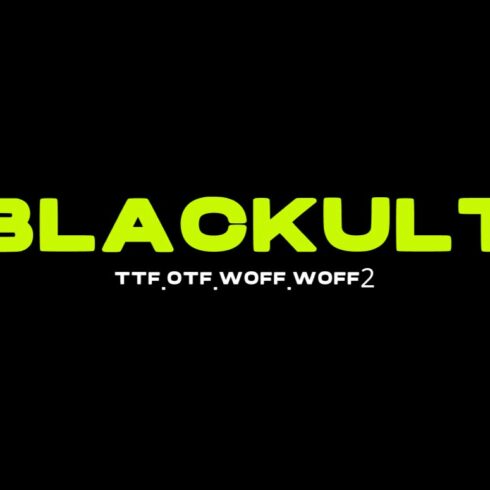 Blackult Font cover image.