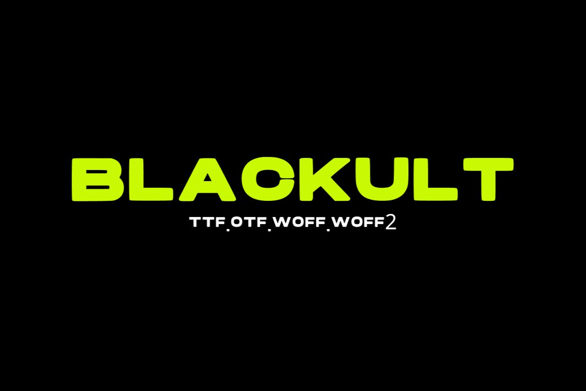 Blackult Font cover image.