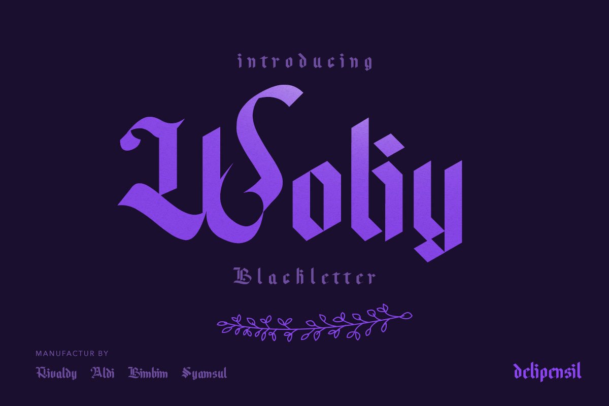 Woliy Medium Font cover image.