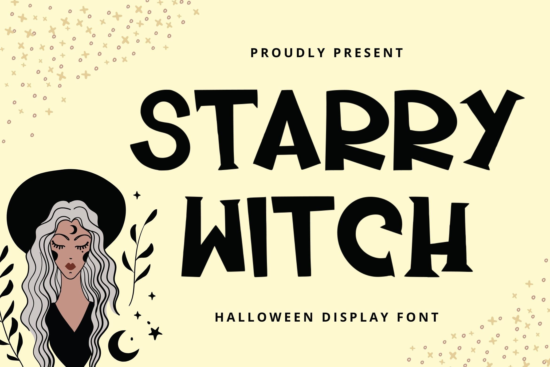 StarryWitch - Halloween Display Font cover image.