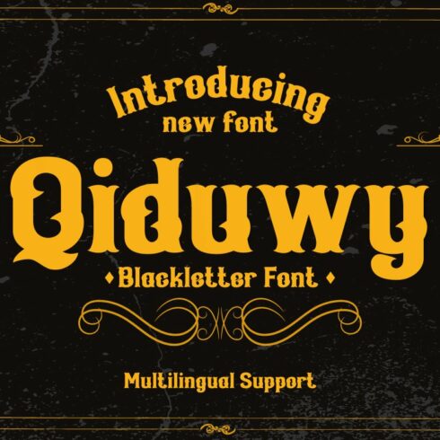 Qiduwy – Blackletter Font cover image.