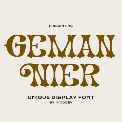 Geman Nier - Vintage Display Font cover image.