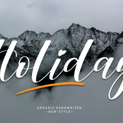 Holiday | Script font cover image.