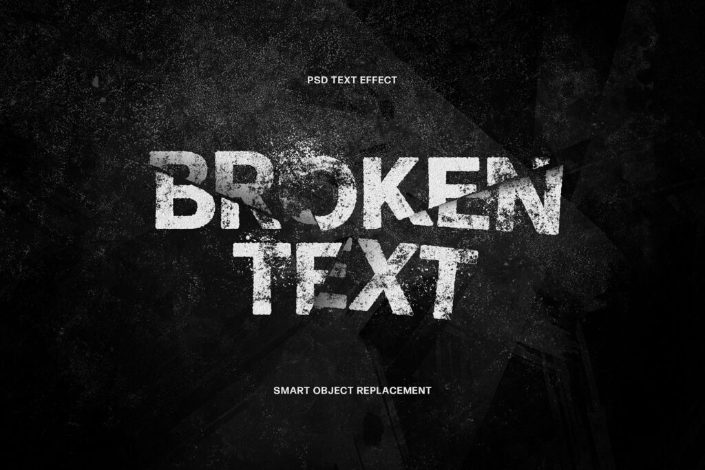 Broken Text Photoshop Effect – MasterBundles