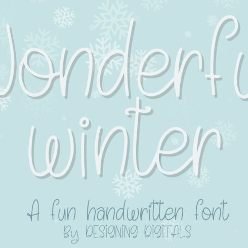 Wonderful Winter - Handwritten Font cover image.