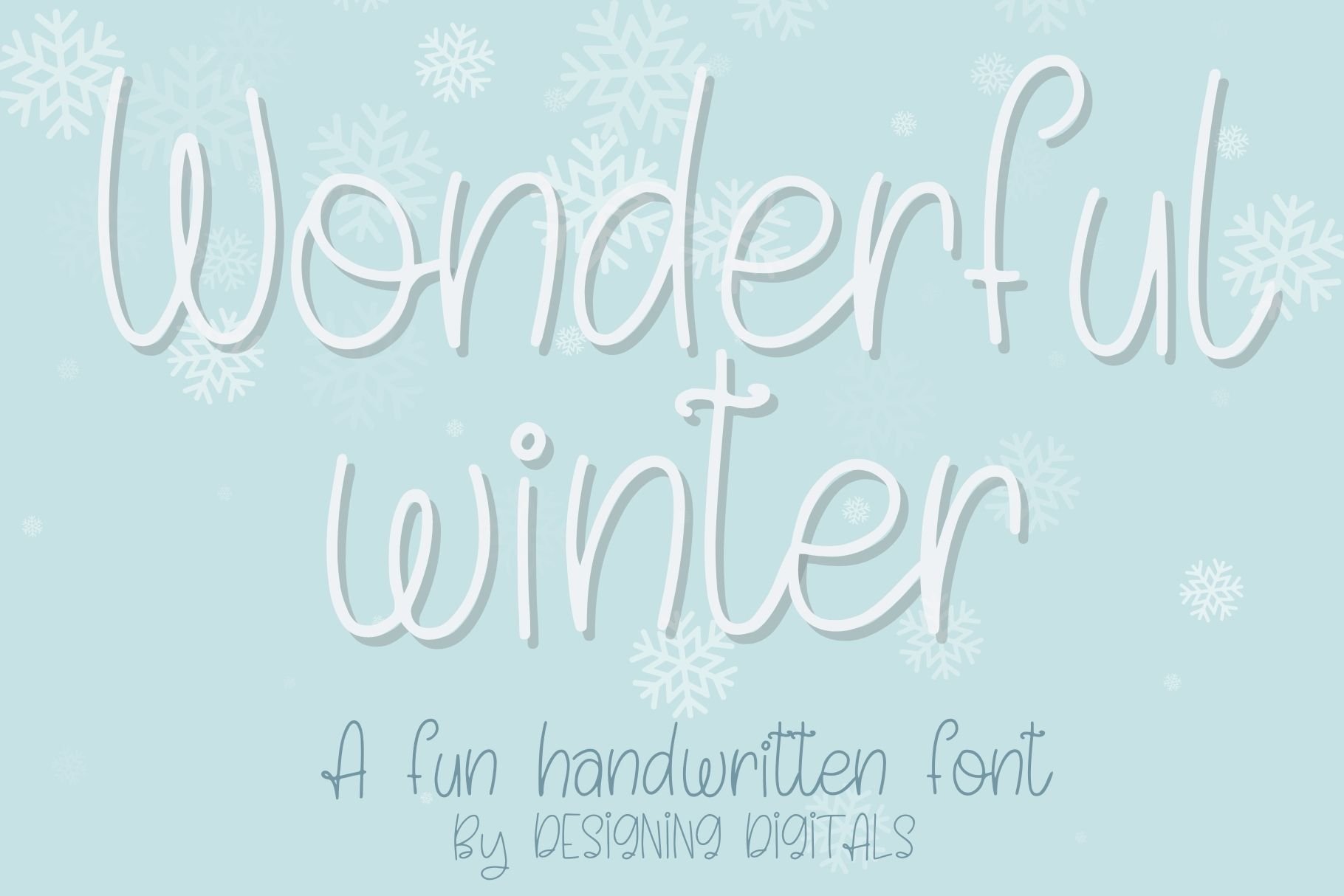 Wonderful Winter - Handwritten Font cover image.