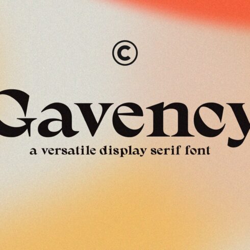 Gavency - Display Serif Font cover image.