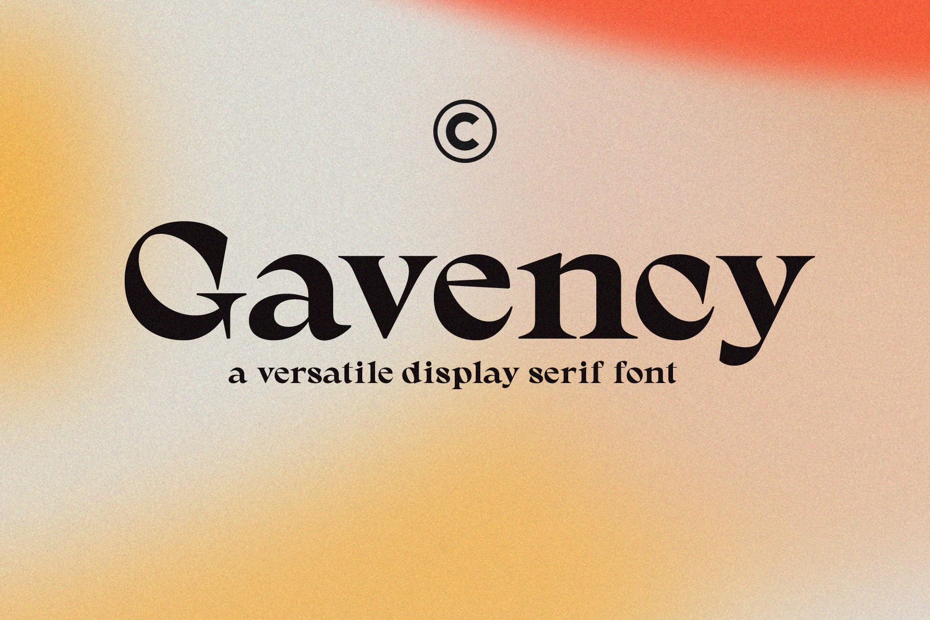 Gavency - Display Serif Font cover image.