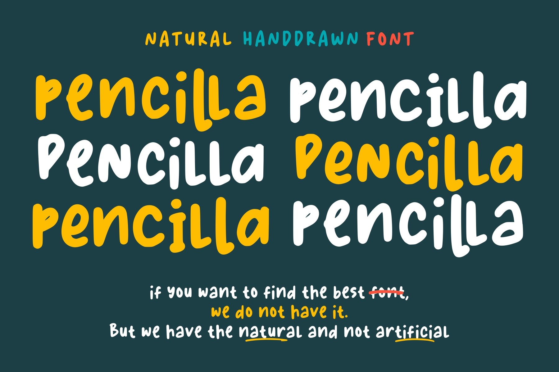 Pencilla - Natural Handdrawn cover image.