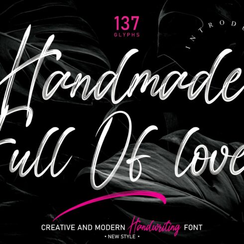 Handmade Full Of love | Script Font cover image.