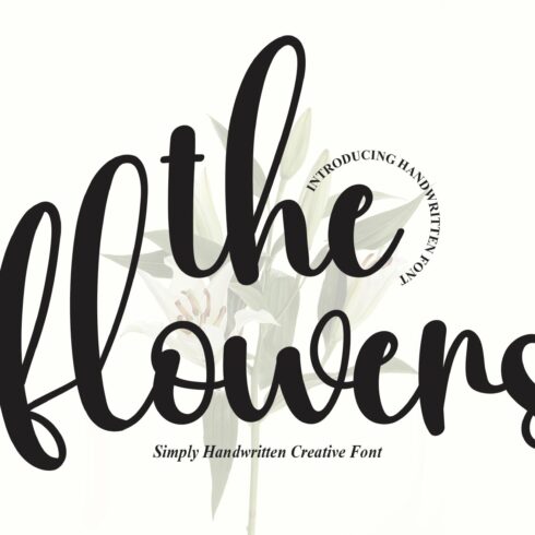 the flowers | Script Font cover image.