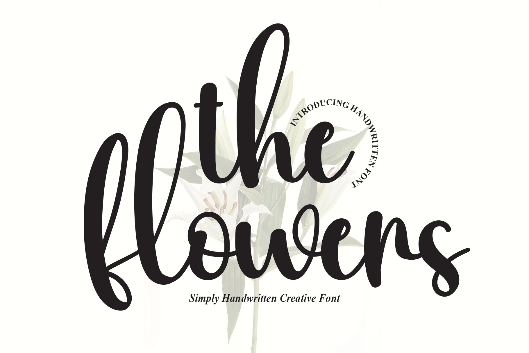 the flowers | Script Font cover image.