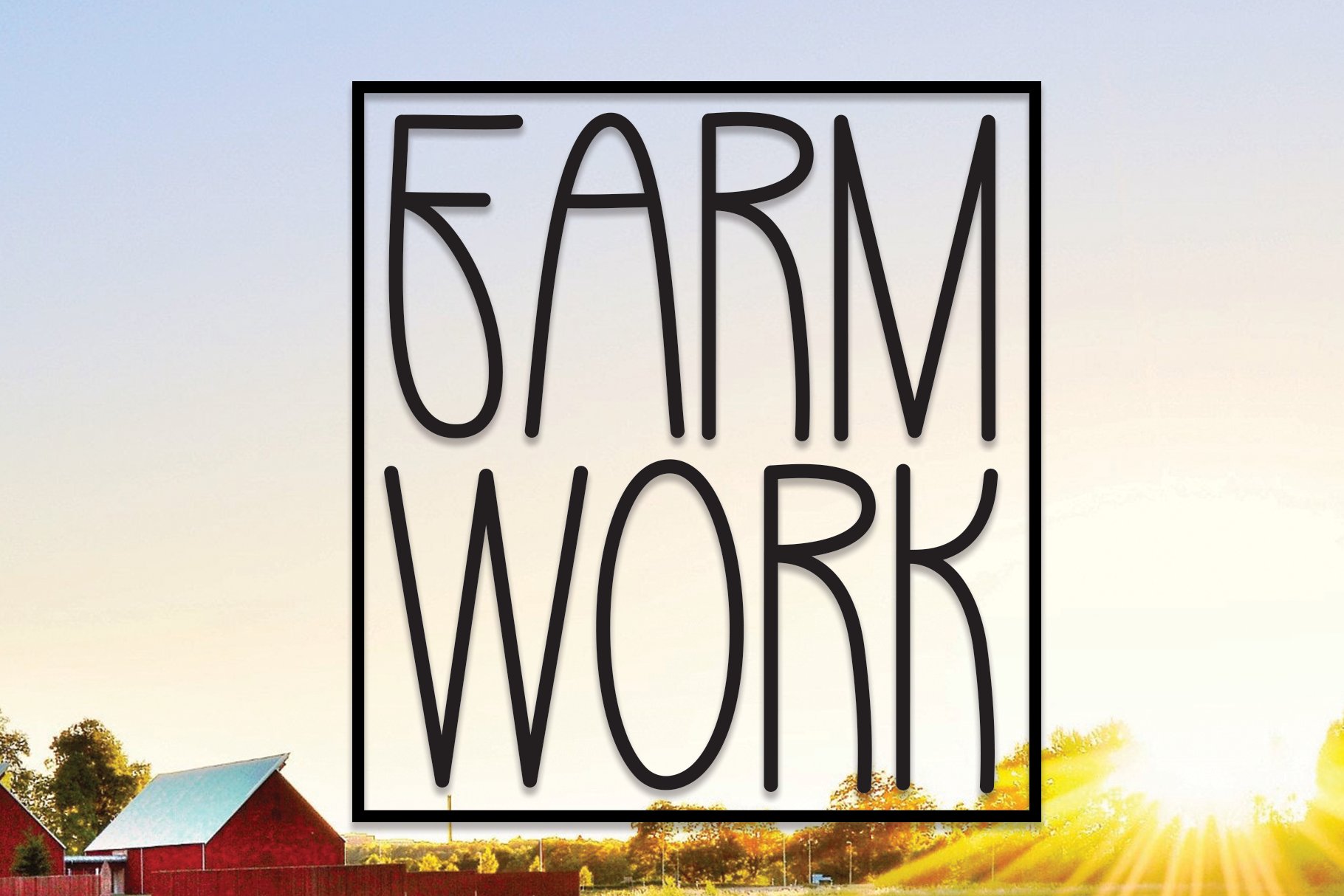 Farm Work | Script Font cover image.