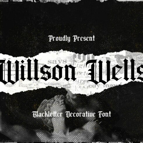 Wilson Wells - Blackletter Font cover image.