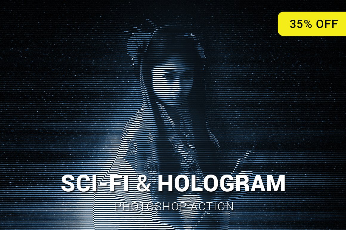 Sci-Fi And Hologram Photoshop Actioncover image.