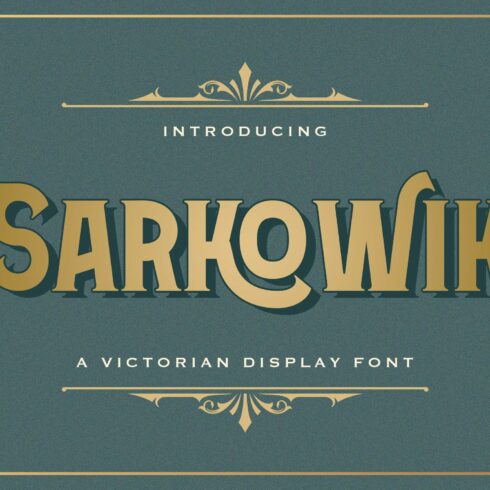 Sarkowik - Victorian Style Font cover image.
