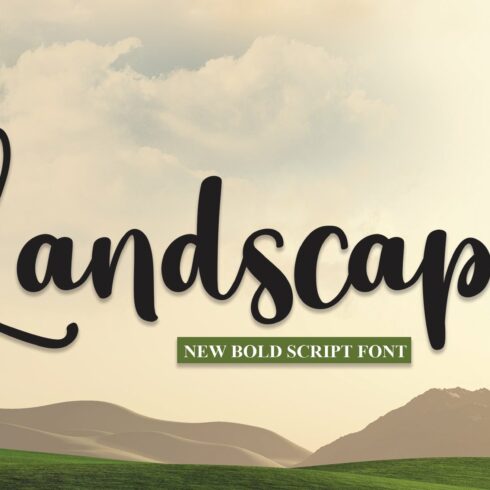 Landscape | Script Font cover image.