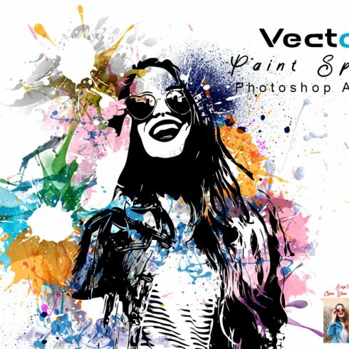 Vector Paint Splash Photoshop Actioncover image.