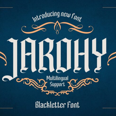 JAROHY – Blackletter Font cover image.